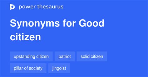 good citizenship synonyms.